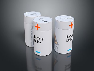 Modern Beverage Battery Beverage Food Realistic model