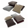 Decorative Pillows In Various Colors With Soft Texture For Home Decor 3d model