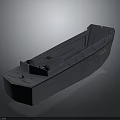 Gray Landing Craft Utility Water Vessel Featuring LCU 21 Identification Markings
