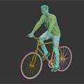 Modern Man Ride Male Male Character Male Character 3d model