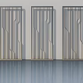 Contemporary Hinged Doors With Intricate Geometric Patterns And Metal Frames
