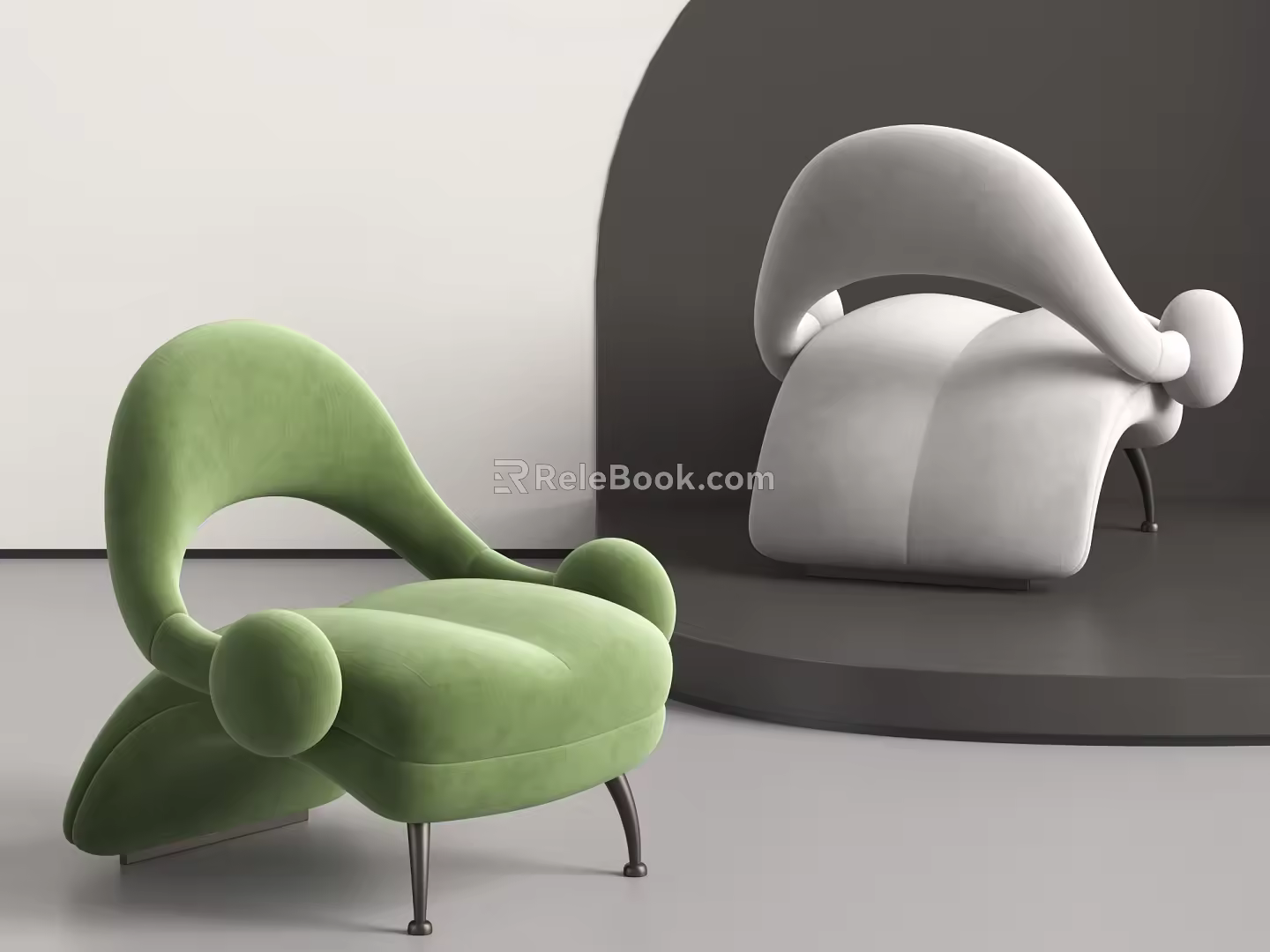 Single sofa shaped single sofa 3d model