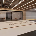 Modern Garage Interior Design With Circular Floor Illuminated Lines And Metal Walls