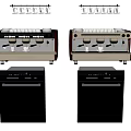 Modern Black Coffee Machines And Dishwashers As Essential Kitchen Appliances