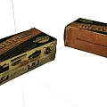 Practical Brown Daily Necessities Packaging Boxes with Text and Graphics 3d model