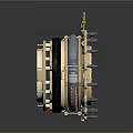 Industrial Equipment Brass Coupling with Bolts Central Hole and Top Device for Machinery