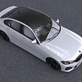 White BMW Sedan With Black Roof Sporty Design And Modern Exterior Features