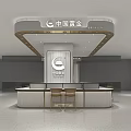 China Gold Jewelry Store Interior Design With Counter Display And Logo Sign