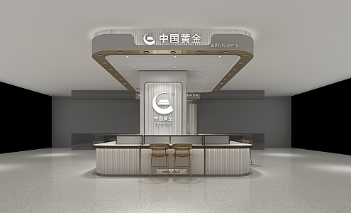 China Gold Second Generation Image Store Gold Store Jewelry Gold Store 3d model