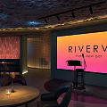 IVERVI Cocktail View Bar Interior With Wine Shelves Tables And Ambient Lighting