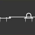 Stainless Steel Hardware Tool Metal Plate With Hook Spikes And Mounting Holes