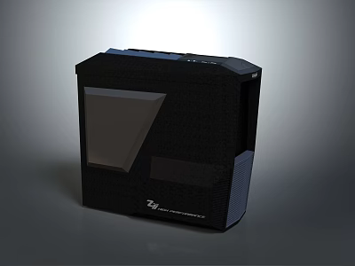 Modern Black TUF Gaming Computer Case With Transparent Panel And Sleek Design 3d model