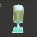 Silver Metallic Computer Tower With Modern Design And Base Control Panel