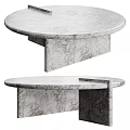 Modern Round Marble Coffee Table With Unique Base Design And Stylish Structure