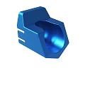 Durable Blue Hexagonal Metal Part With Smooth Surface And Central Hole 3d model