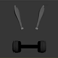 Stylish Black Headphones With Glowing Pink Rabbit Ear Decorations on Dark Background