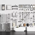 Modern Bathroom Combination With Bathtub Shower Fixtures Faucets And Storage Shelves
