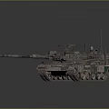 Military Tank 3D Model With Camouflage Design Cannon Turret And Tracks