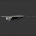Detailed Mountain Terrain Model With Valley Ridge And Road Path