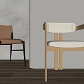 Modern Minimalist Dining Chairs With Black Frame Brown Seat And Light Wooden Beige Design