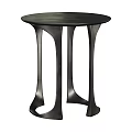 Modern Black Coffee Table With Stylish Curved Legs And Smooth Surface 3d model