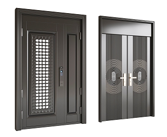 Modern security door 3d model