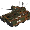 Armored Military Utility Vehicle With Turret Antenna Camouflage Paint And Protective Grilles