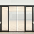 glass door glass partition office door glass curtain wall 3d model