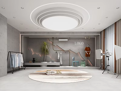 Modern Public Office Space With Open Design Workstations Ergonomic Chairs Green Plants And Pendant Lights 3d model