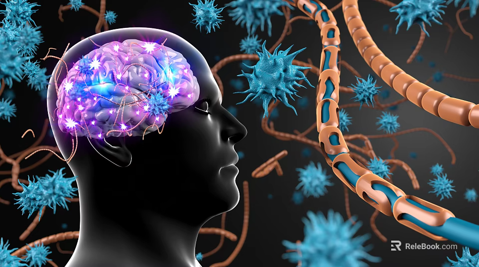 Advanced Neural Imaging Medical Device For Brain And Microbial Tract Analysis 3d model 