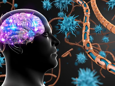 Advanced Neural Imaging Medical Device For Brain And Microbial Tract Analysis 3d model