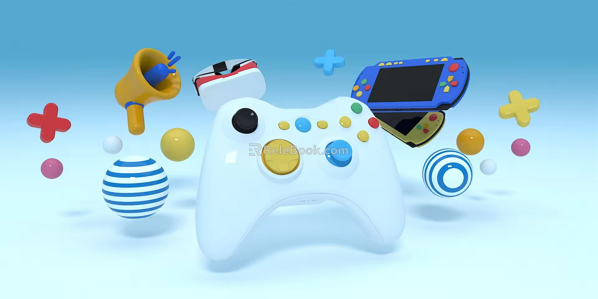 modern game machine game digital game machine blue 3d model