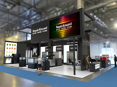Modern Exhibition Meike Freezer Shanghai Hotel Equipment Exhibition 3d model