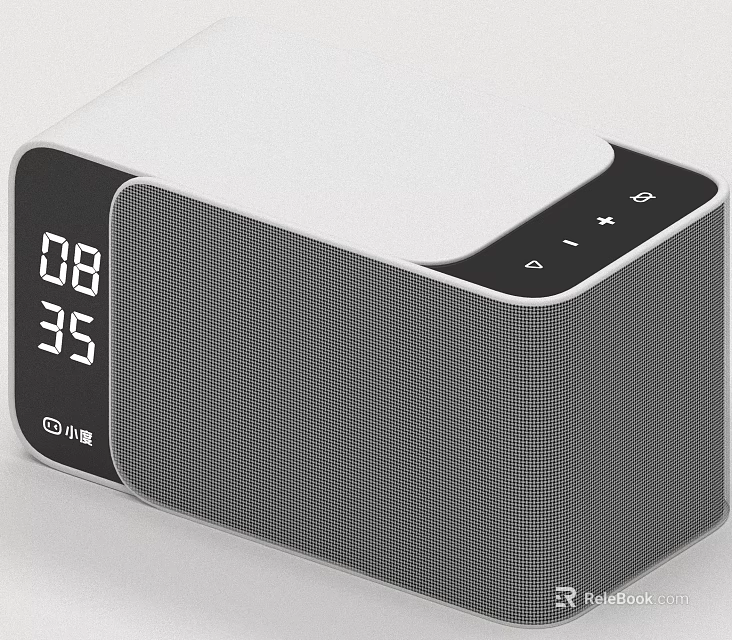 Smart Machine With Digital Time Display Audio Playback And Modern Design 3d model 