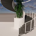 revolving staircase 3d model