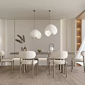 Quiet Restaurant Table Combination 3d model