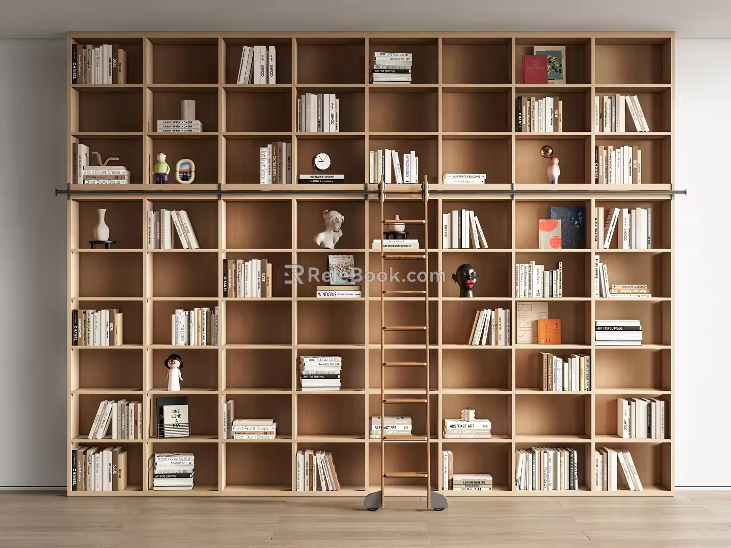 Modern Bookcase Open Bookcase Book Shelf Open Bookcase Book Ornaments 3d model