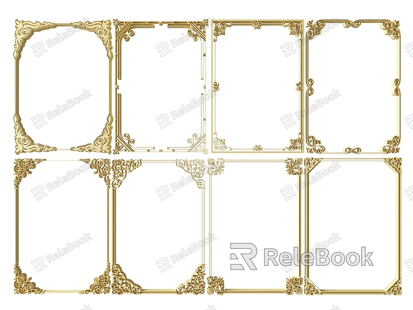 Jane European Flower Lattice Carved Hollow-out Flower Window Carved Corner Carved Gypsum Line Carved Window Pattern Carved model