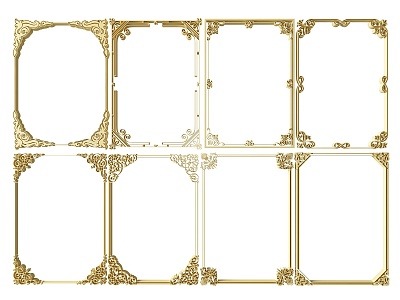 Jane European Flower Lattice Carved Hollow-out Flower Window Carved Corner Carved Gypsum Line Carved Window Pattern Carved model