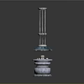 Modern Scientific Laboratory Equipment With Metal Stand Blue Component And Base