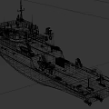 Chinese Coast Guard Ship With White Red Hull Blue Stripe And Deck Equipment