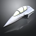 Futuristic Spacecraft With Streamlined Design And Transparent Cockpit For Space Exploration