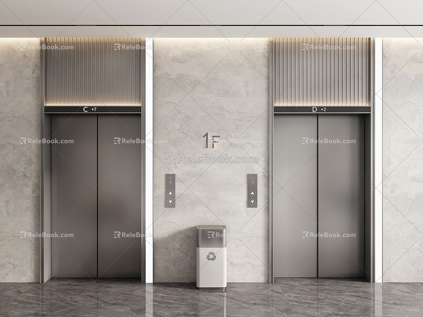 Elevator Elevator Hall Elevator Door Elevator Button Lobby Elevator Hotel Elevator 3d model