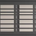 Modern Linear Decorative Panel Design With Horizontal Lines And Symmetric Arrangement 3d model