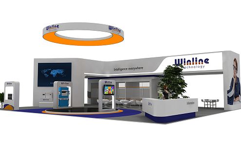 Modern Exhibition Booth Exhibition Exposition 3d model