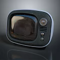Vintage TV Design Headphone Speaker With Retro Knob And Classic Screen