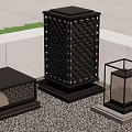 Modern Outdoor Lights In Various Styles With Perforated Metal Patterns For Garden Illumination
