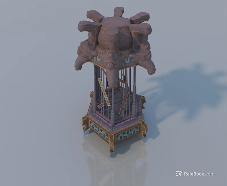 Elegant Sofa And Coffee Table Set With Decorative Base And Intricate Carvings 3d model 