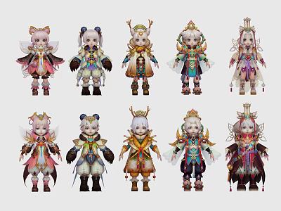 Modern Game Characters Classical Game Characters Performance 3d model