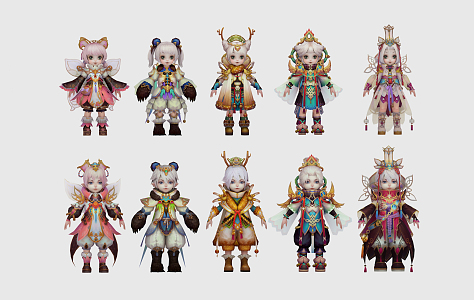 Modern Game Characters Classical Game Characters Performance 3d model